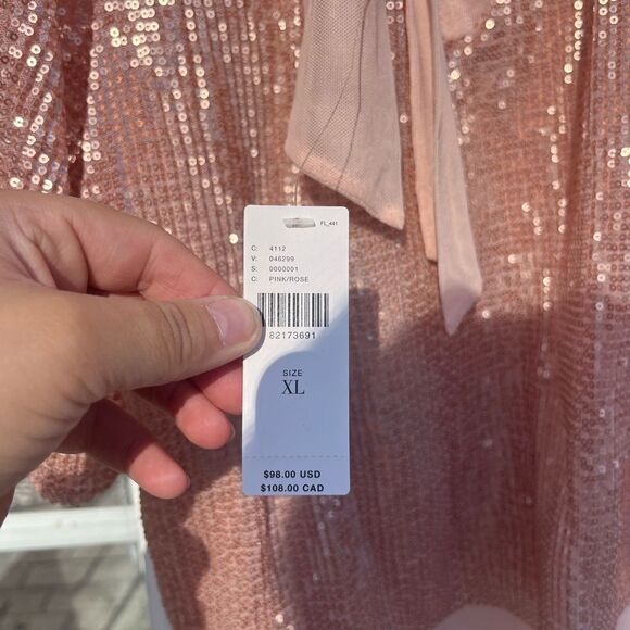 Anthropologie Sarah Hann Sequined Puff Sleeve Top NWT - Picture 11 of 16